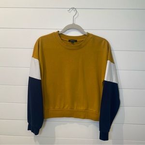 Ambiance Tri Colored Crop Top Sweater